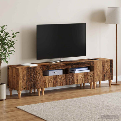 vidaXL 3 Piece LED TV Cabinet Old Wood Engineered Wood
