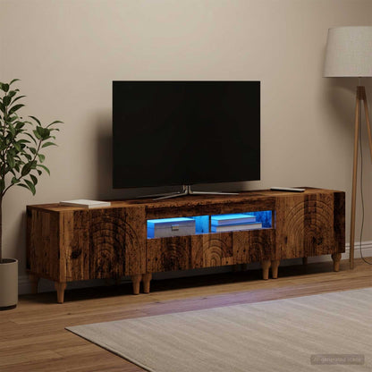 vidaXL 3 Piece LED TV Cabinet Old Wood Engineered Wood
