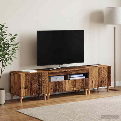 vidaXL 3 Piece LED TV Cabinet Old Wood Engineered Wood
