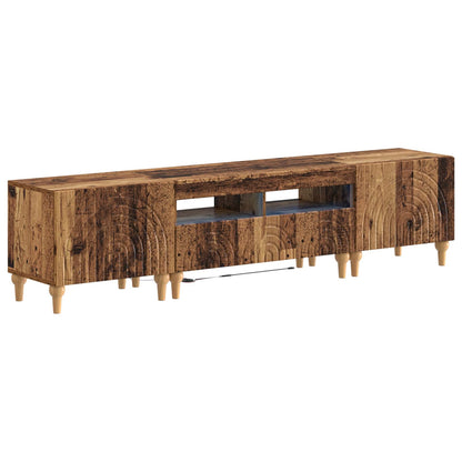 vidaXL 3 Piece LED TV Cabinet Old Wood Engineered Wood