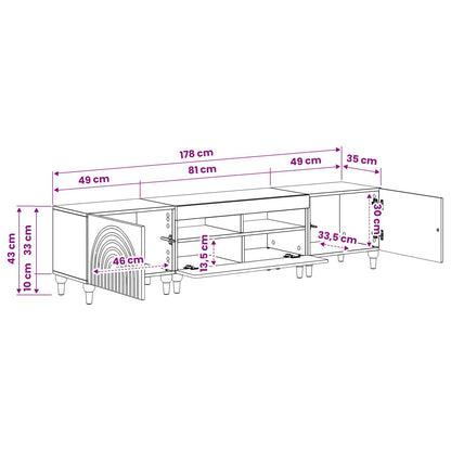 vidaXL 3 Piece LED TV Cabinet Old Wood Engineered Wood