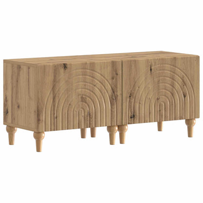 vidaXL 3 Piece LED TV Cabinet Artisan Oak Engineered Wood