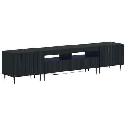vidaXL 5 Piece LED TV Cabinet Black Engineered Wood
