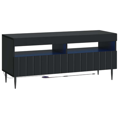 vidaXL 5 Piece LED TV Cabinet Black Engineered Wood