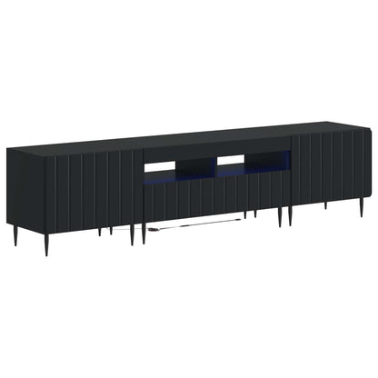 vidaXL 5 Piece LED TV Cabinet Black Engineered Wood