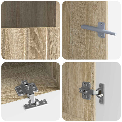 vidaXL 5 Piece LED TV Cabinet Sonoma Oak Engineered Wood