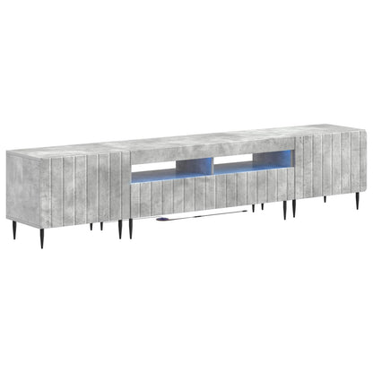 vidaXL 3 Piece LED TV Cabinet ZWOLLE Concrete Grey Engineered Wood