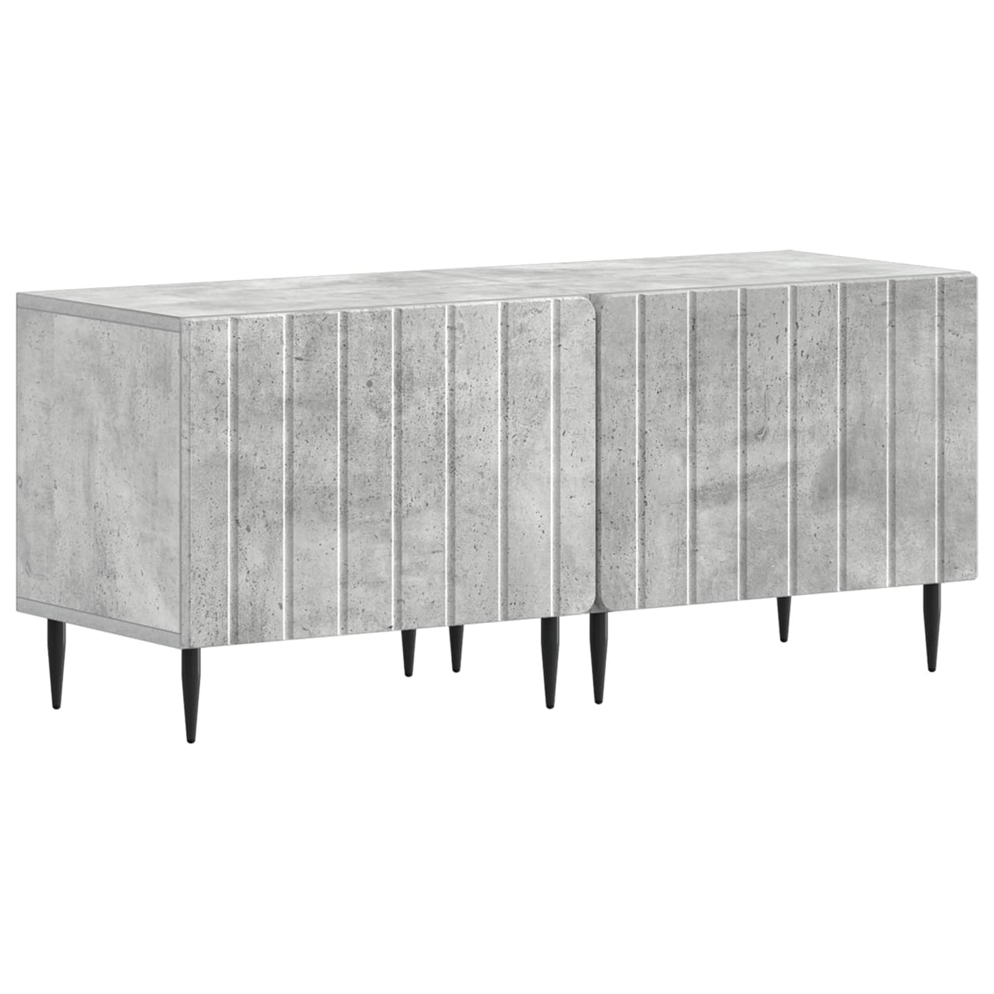 vidaXL 5 Piece LED TV Cabinet Concrete Grey Engineered Wood