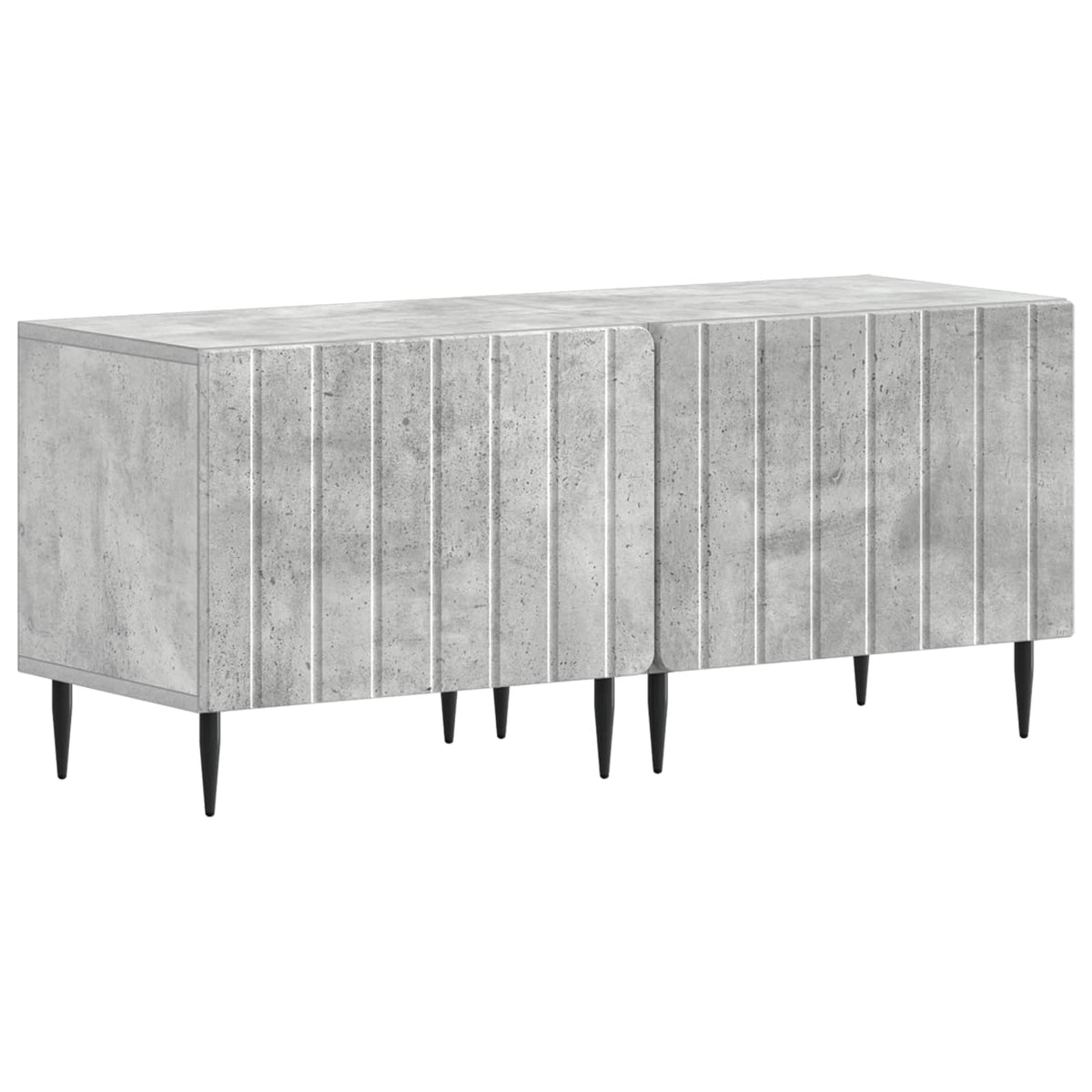 vidaXL 3 Piece LED TV Cabinet ZWOLLE Concrete Grey Engineered Wood