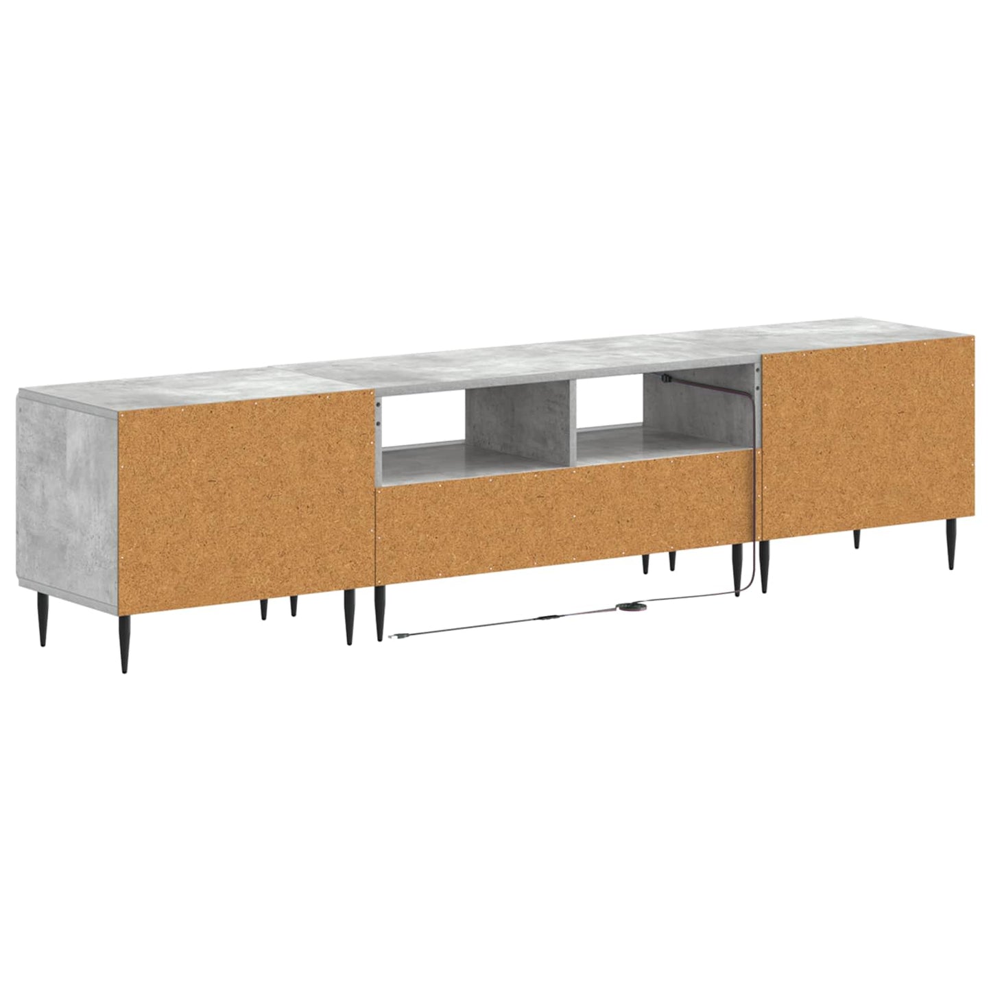 vidaXL 5 Piece LED TV Cabinet Concrete Grey Engineered Wood