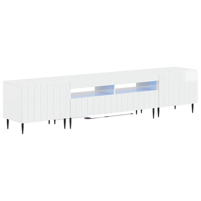 vidaXL 5 Piece LED TV Cabinet High Gloss White Engineered Wood