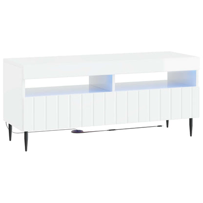 vidaXL 5 Piece LED TV Cabinet High Gloss White Engineered Wood