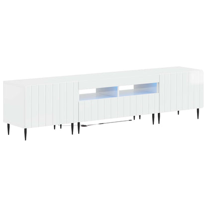 vidaXL 5 Piece LED TV Cabinet High Gloss White Engineered Wood
