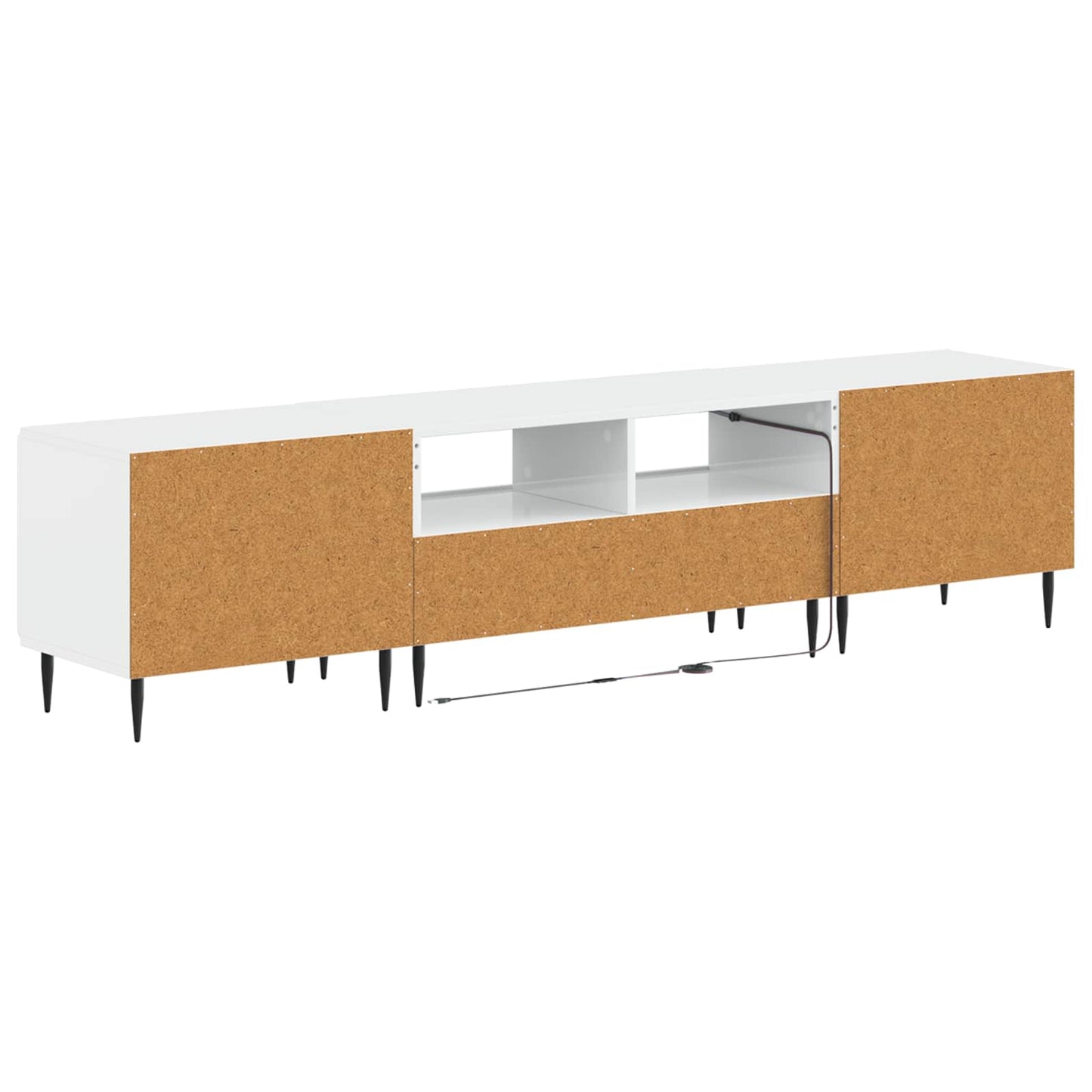 vidaXL 5 Piece LED TV Cabinet High Gloss White Engineered Wood