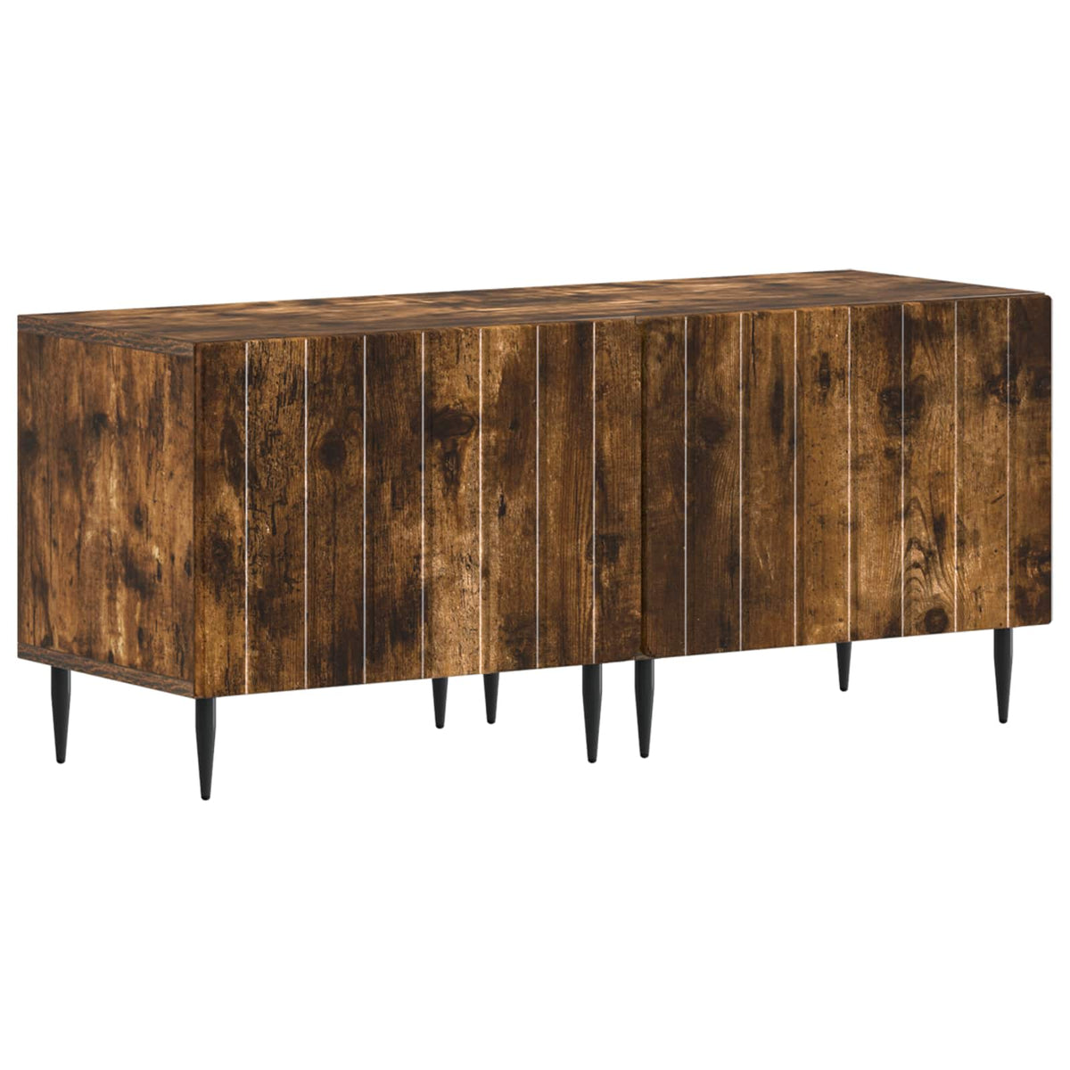vidaXL 3 Piece LED TV Cabinet ZWOLLE Smoked Oak Engineered Wood