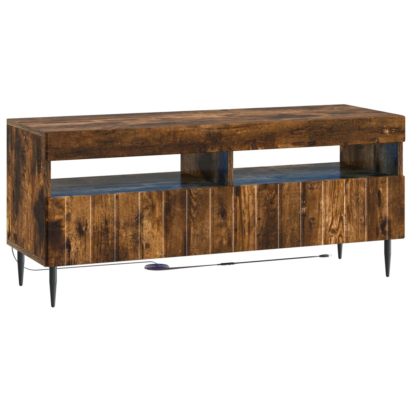 vidaXL 5 Piece LED TV Cabinet Smoked Oak Engineered Wood