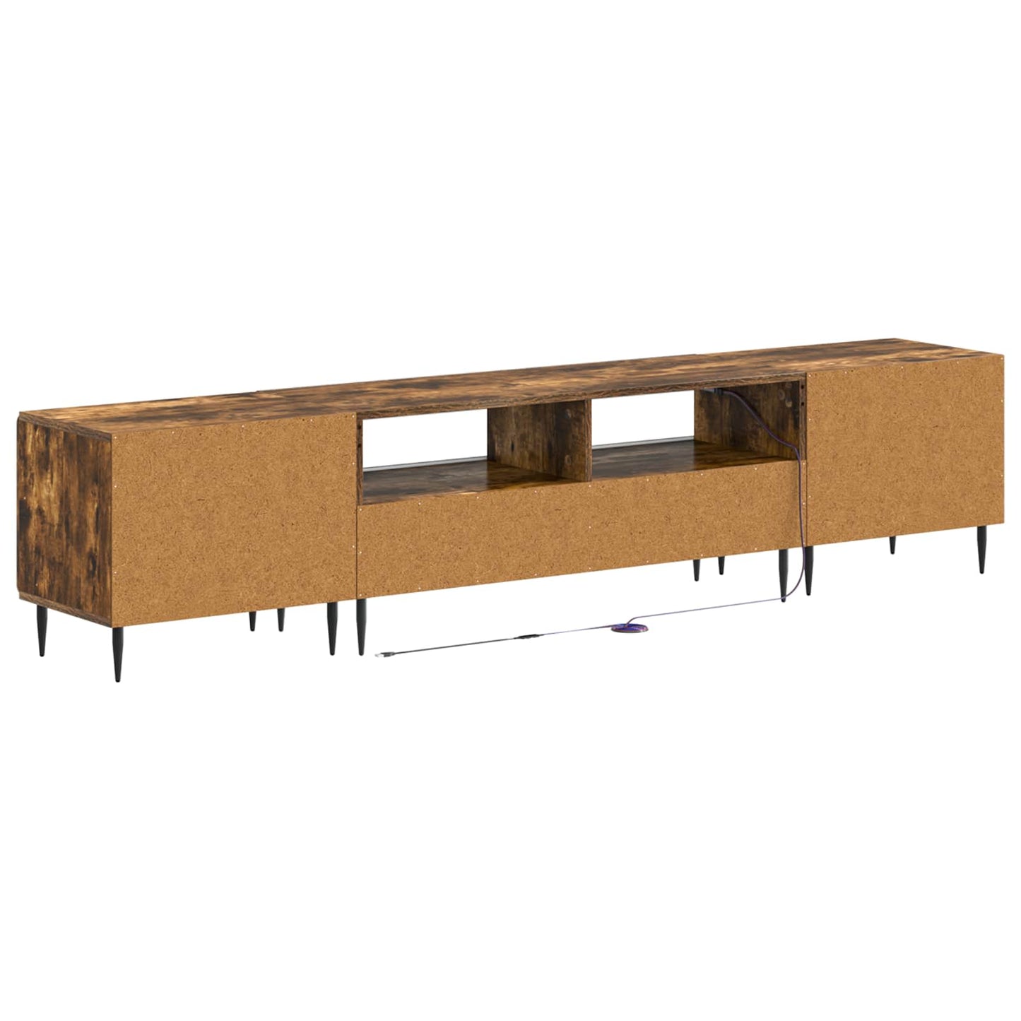 vidaXL 5 Piece LED TV Cabinet Smoked Oak Engineered Wood