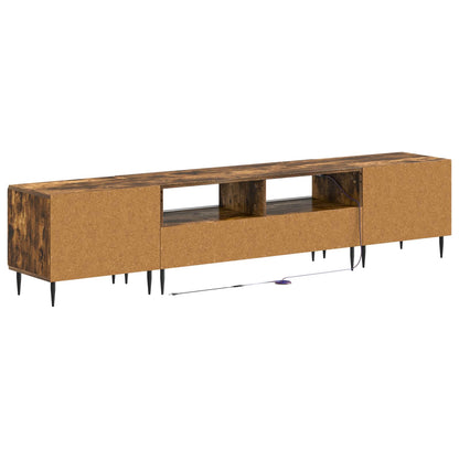 vidaXL 5 Piece LED TV Cabinet Smoked Oak Engineered Wood