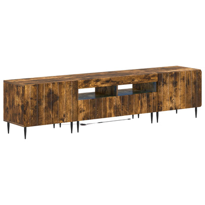 vidaXL 5 Piece LED TV Cabinet Smoked Oak Engineered Wood