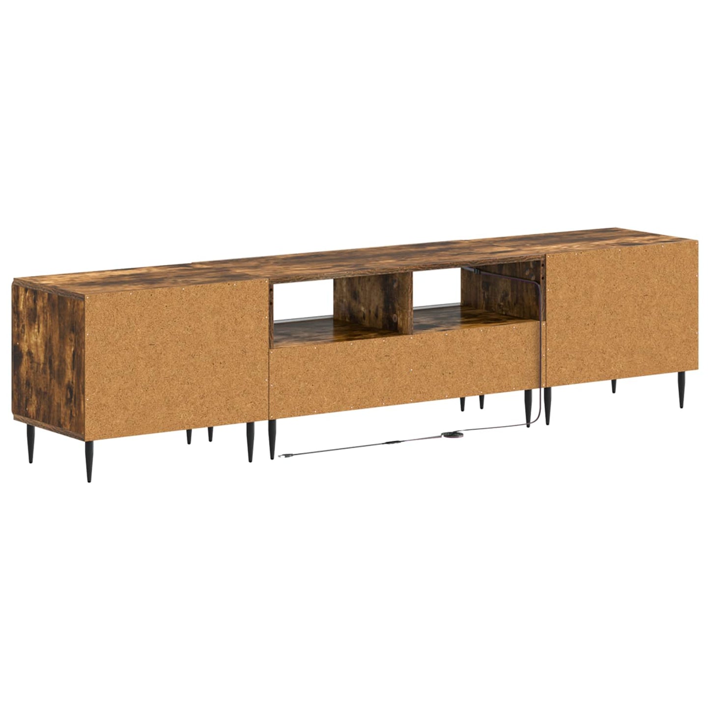 vidaXL 5 Piece LED TV Cabinet Smoked Oak Engineered Wood