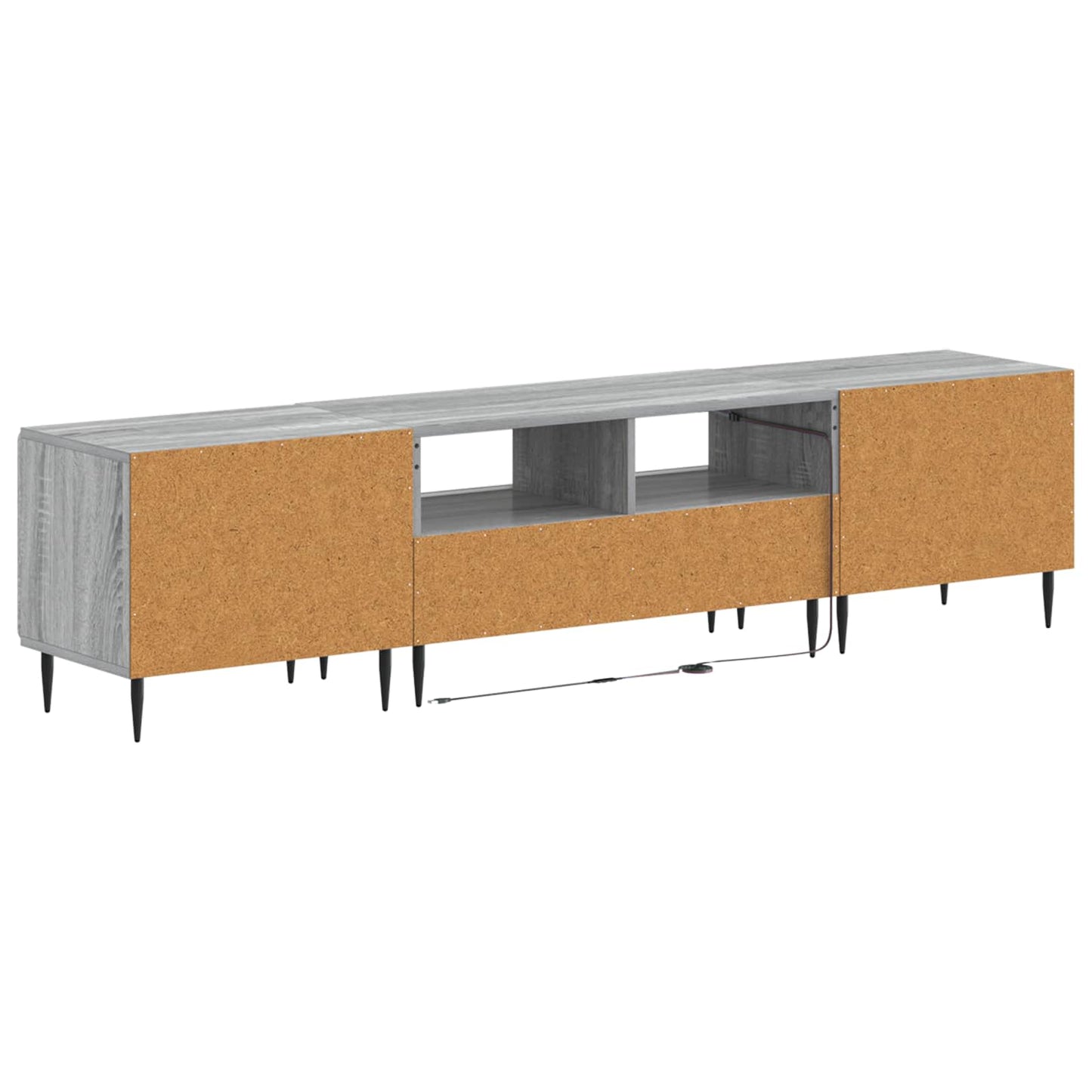 vidaXL 5 Piece LED TV Cabinet Grey Sonoma Engineered Wood