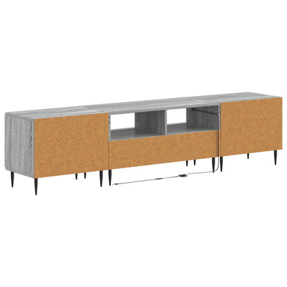 vidaXL 5 Piece LED TV Cabinet Grey Sonoma Engineered Wood