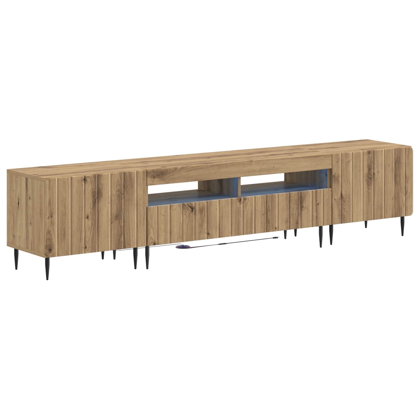 vidaXL 5 Piece LED TV Cabinet Artisan Oak Engineered Wood