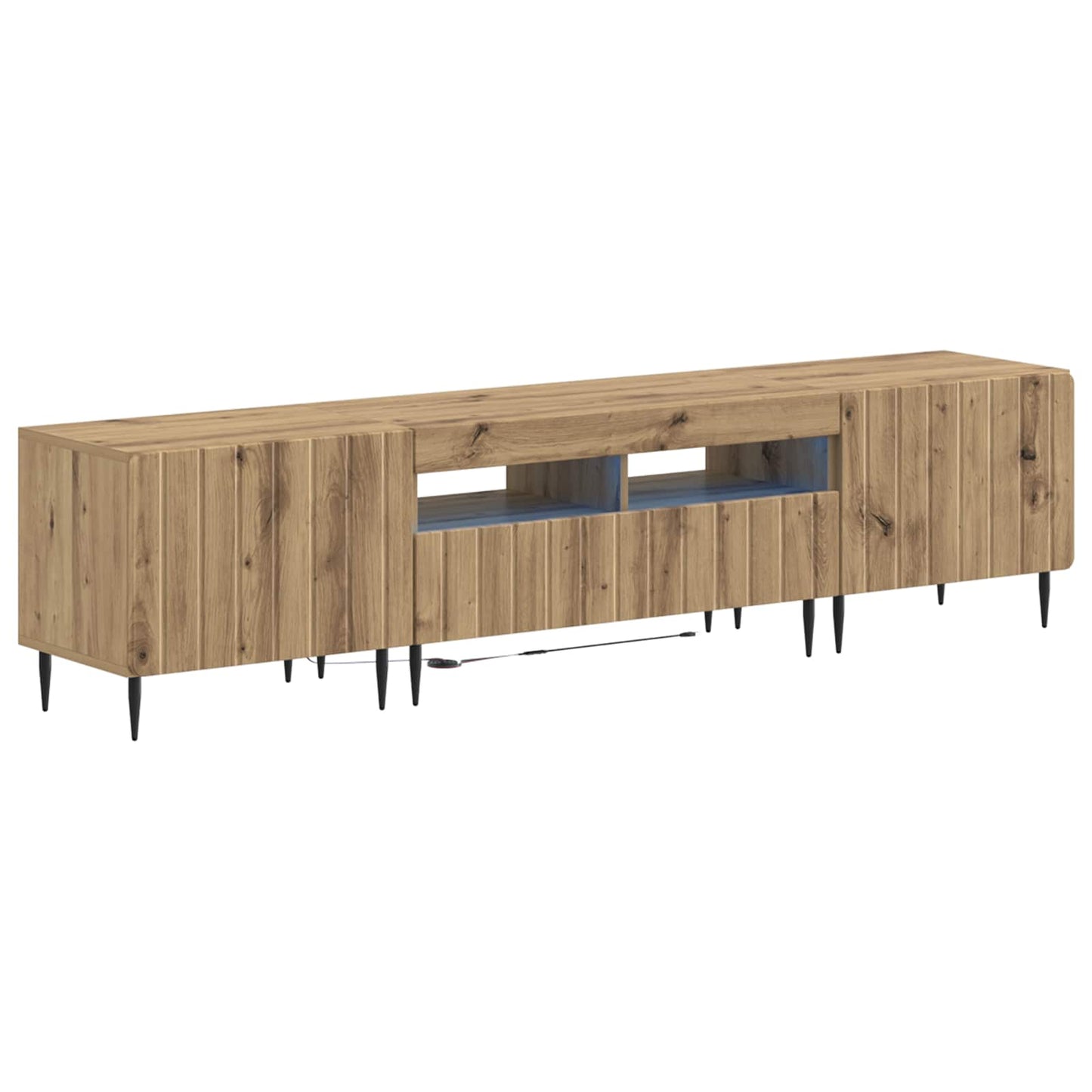 vidaXL 5 Piece LED TV Cabinet Artisan Oak Engineered Wood