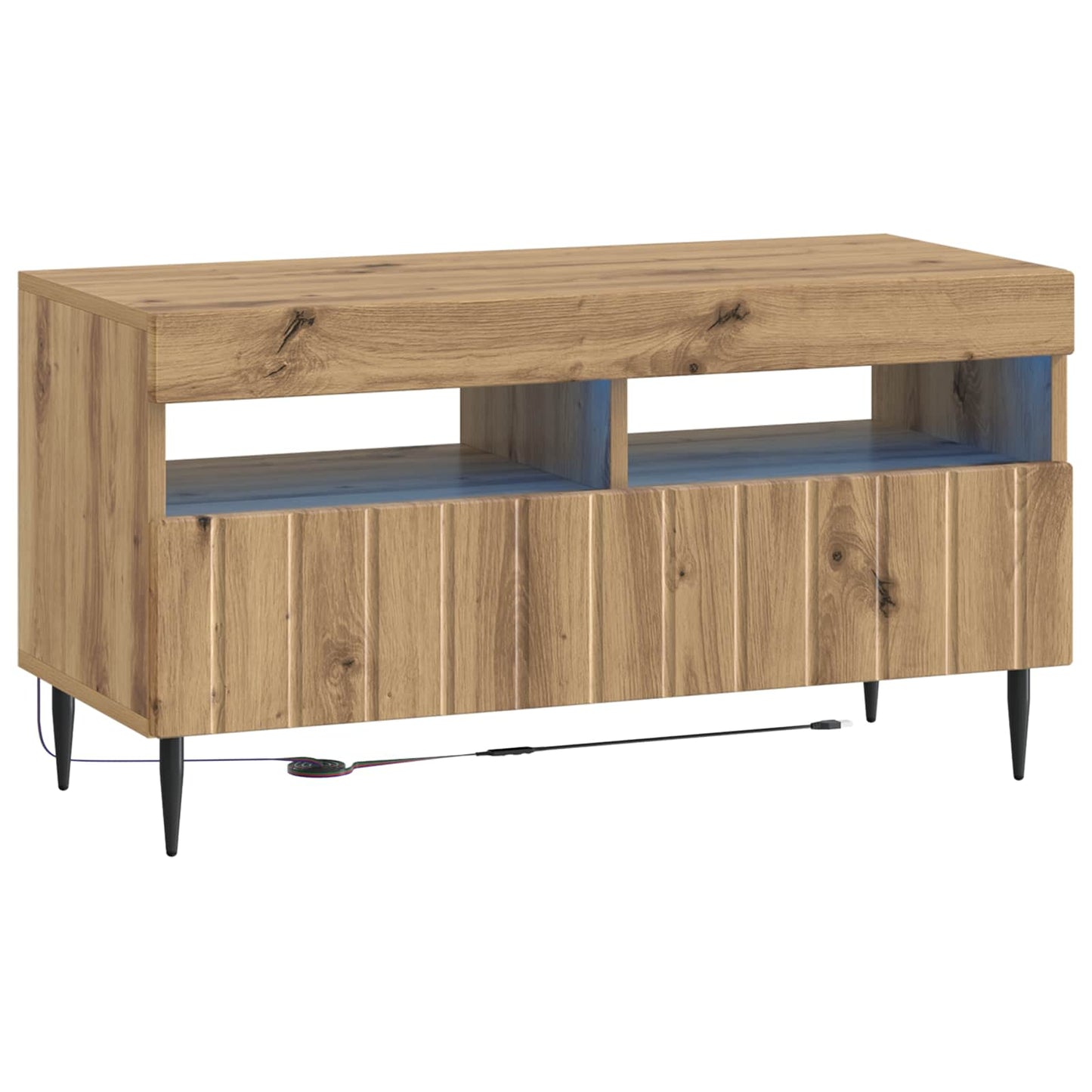 vidaXL 5 Piece LED TV Cabinet Artisan Oak Engineered Wood