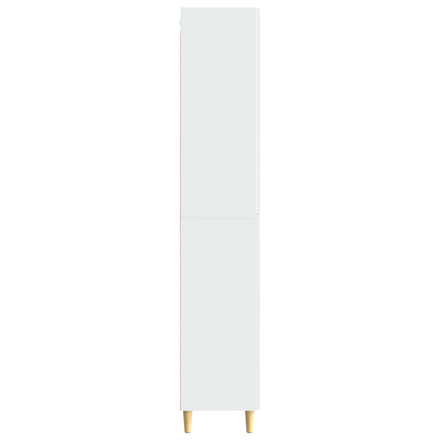 vidaXL Cabinet Set 2 pcs High Gloss White Engineered Wood