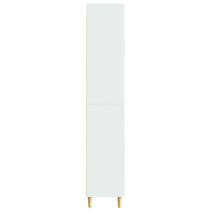 vidaXL Cabinet Set 2 pcs High Gloss White Engineered Wood