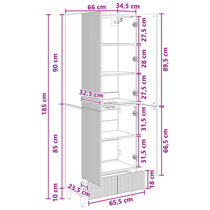 vidaXL Cabinet Set 2 pcs High Gloss White Engineered Wood