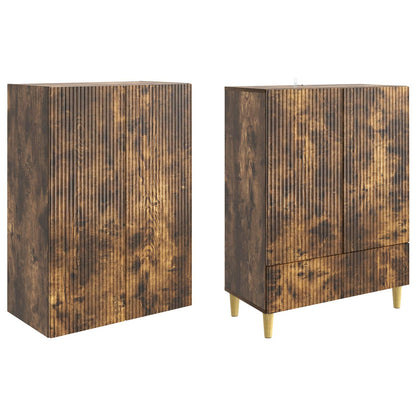 vidaXL Cabinet Set 2 pcs Smoked Oak 66 x 34.5 x 95 cm Engineered Wood