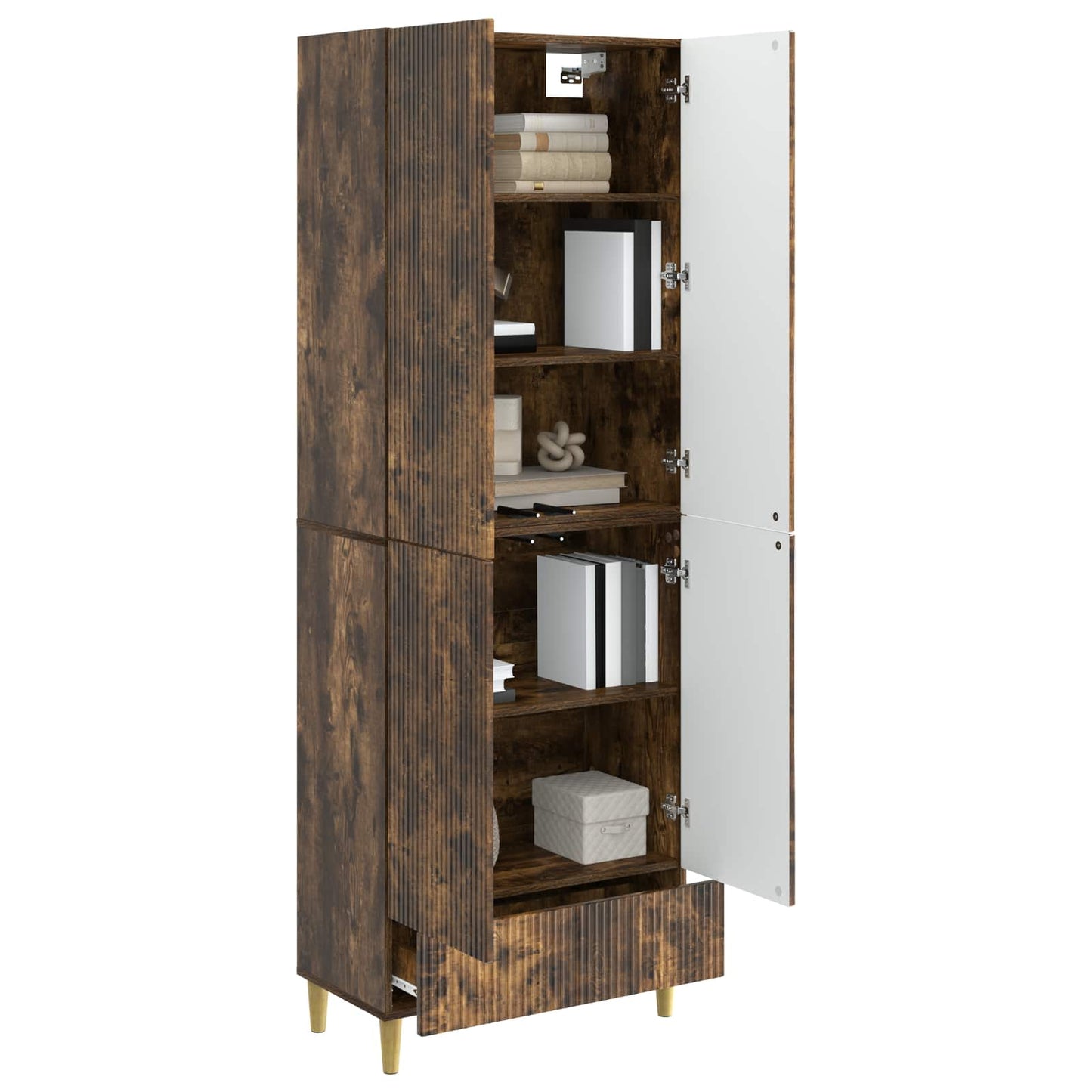 vidaXL Cabinet Set 2 pcs Smoked Oak 66 x 34.5 x 95 cm Engineered Wood