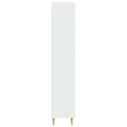 vidaXL Cabinet Set 2 pcs High Gloss White Engineered Wood