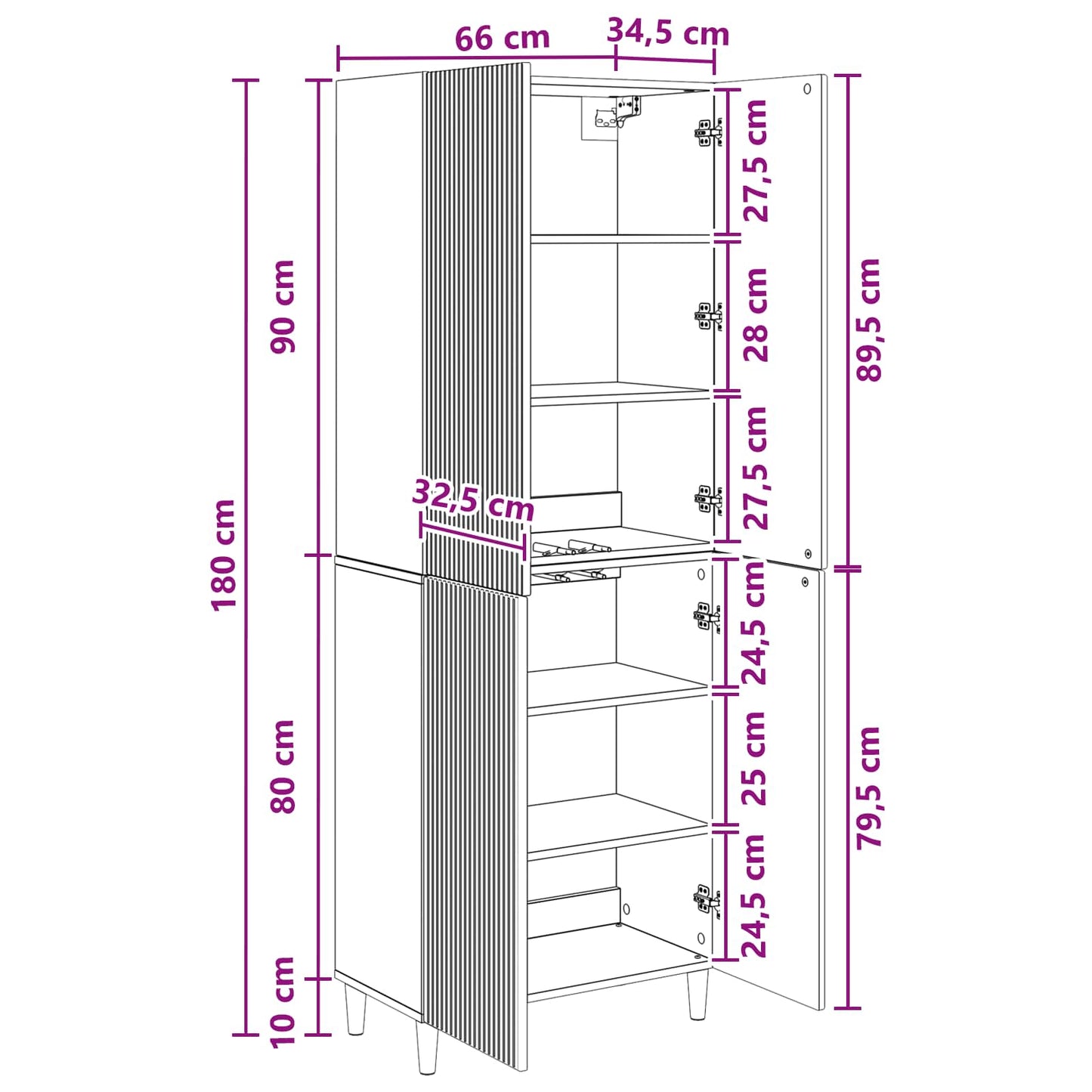 vidaXL Cabinet Set 2 pcs High Gloss White Engineered Wood