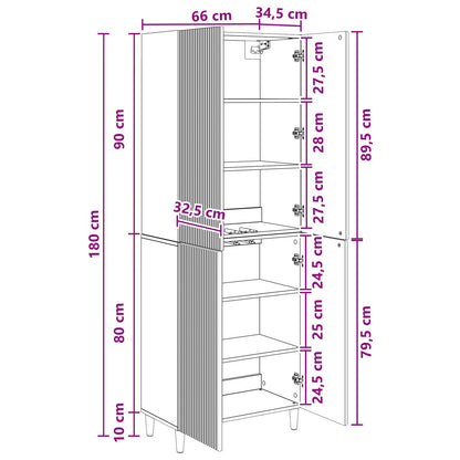 vidaXL Cabinet Set 2 pcs High Gloss White Engineered Wood