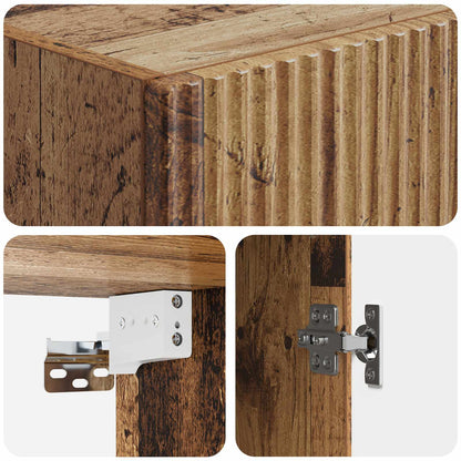 vidaXL Cabinet Set 2 pcs Old Wood Engineered Wood