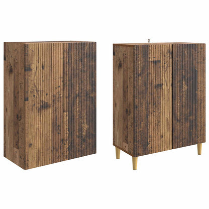 vidaXL Cabinet Set 2 pcs Old Wood Engineered Wood