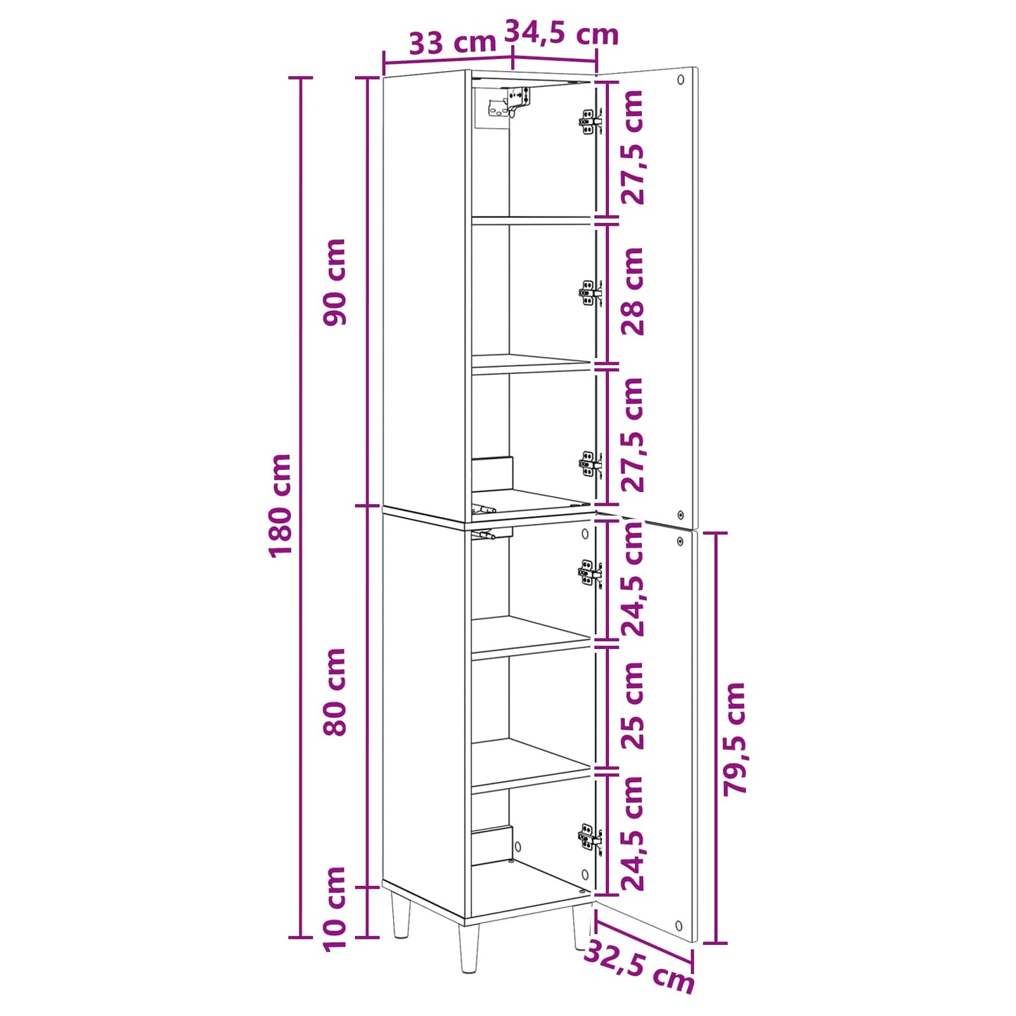 vidaXL Cabinet Set 2 pcs Engineered Wood