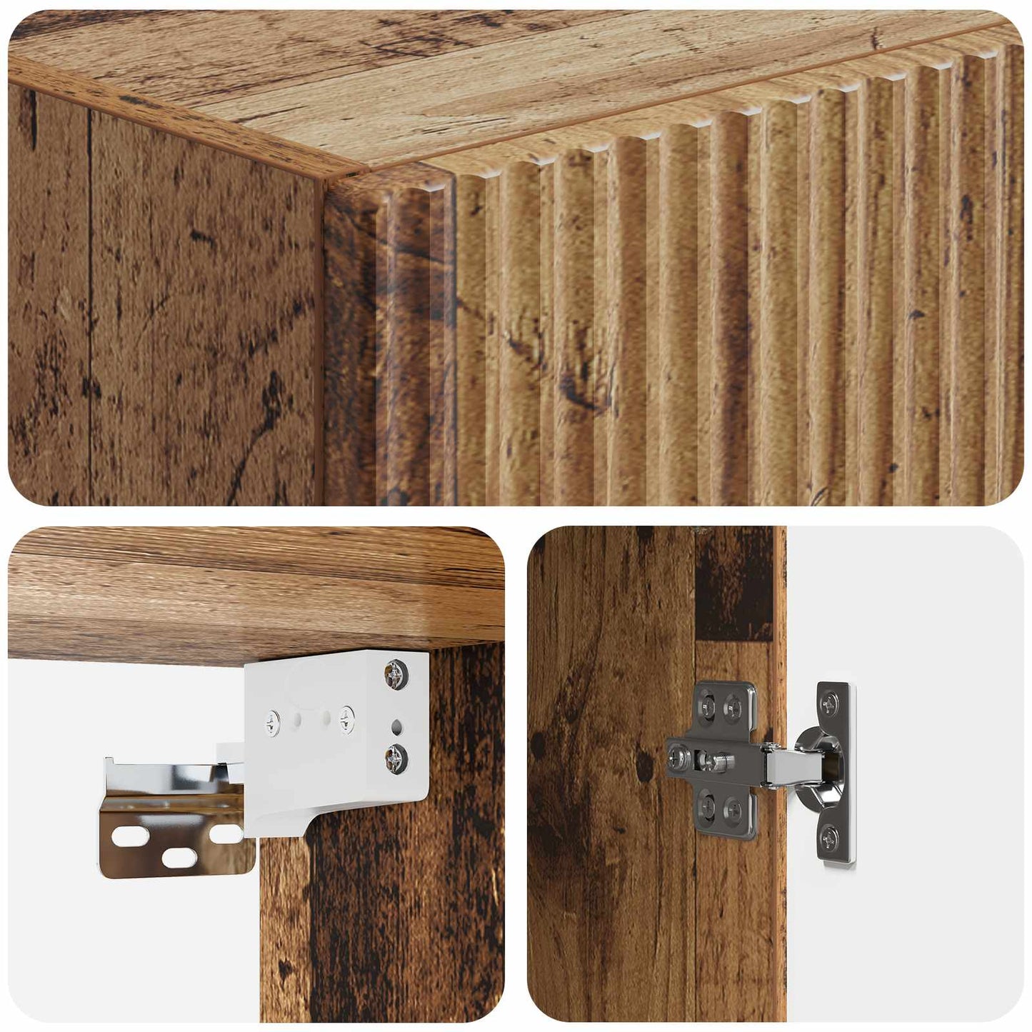 vidaXL Cabinet Set 2 pcs Old Wood Engineered Wood
