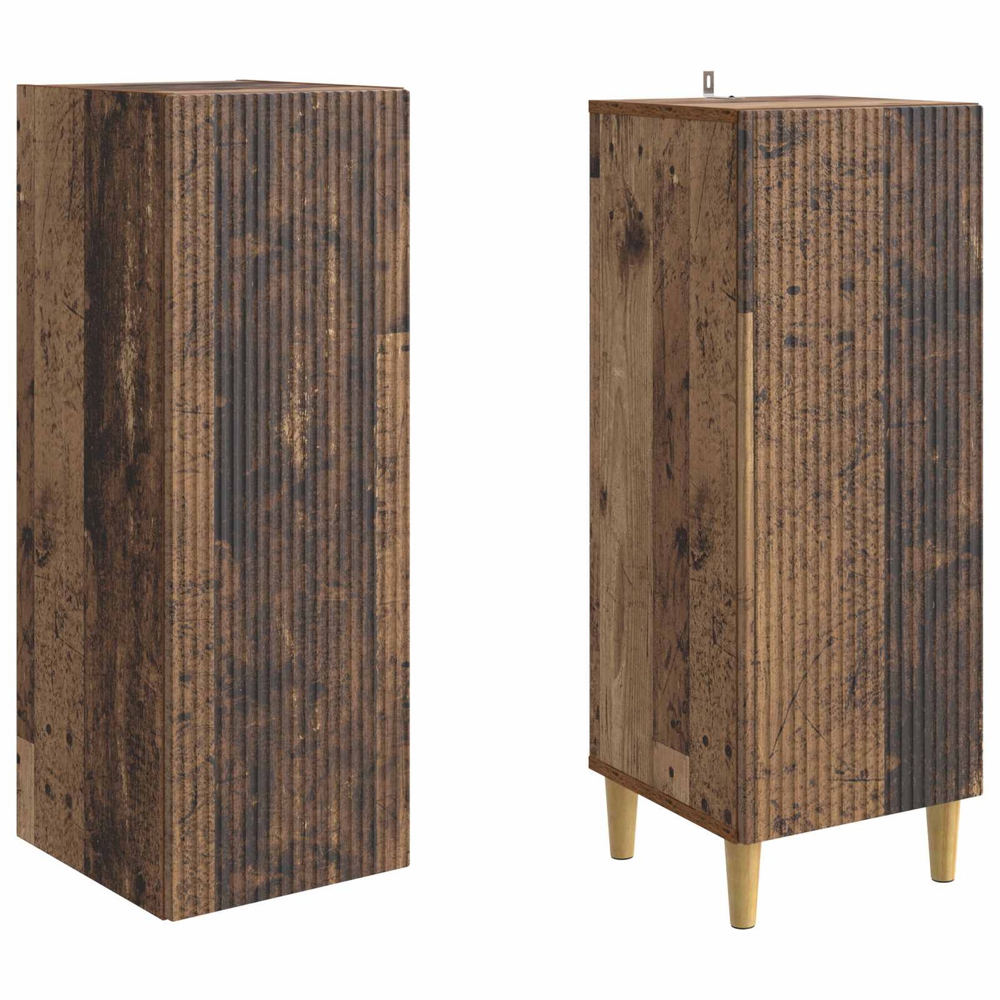 vidaXL Cabinet Set 2 pcs Old Wood Engineered Wood