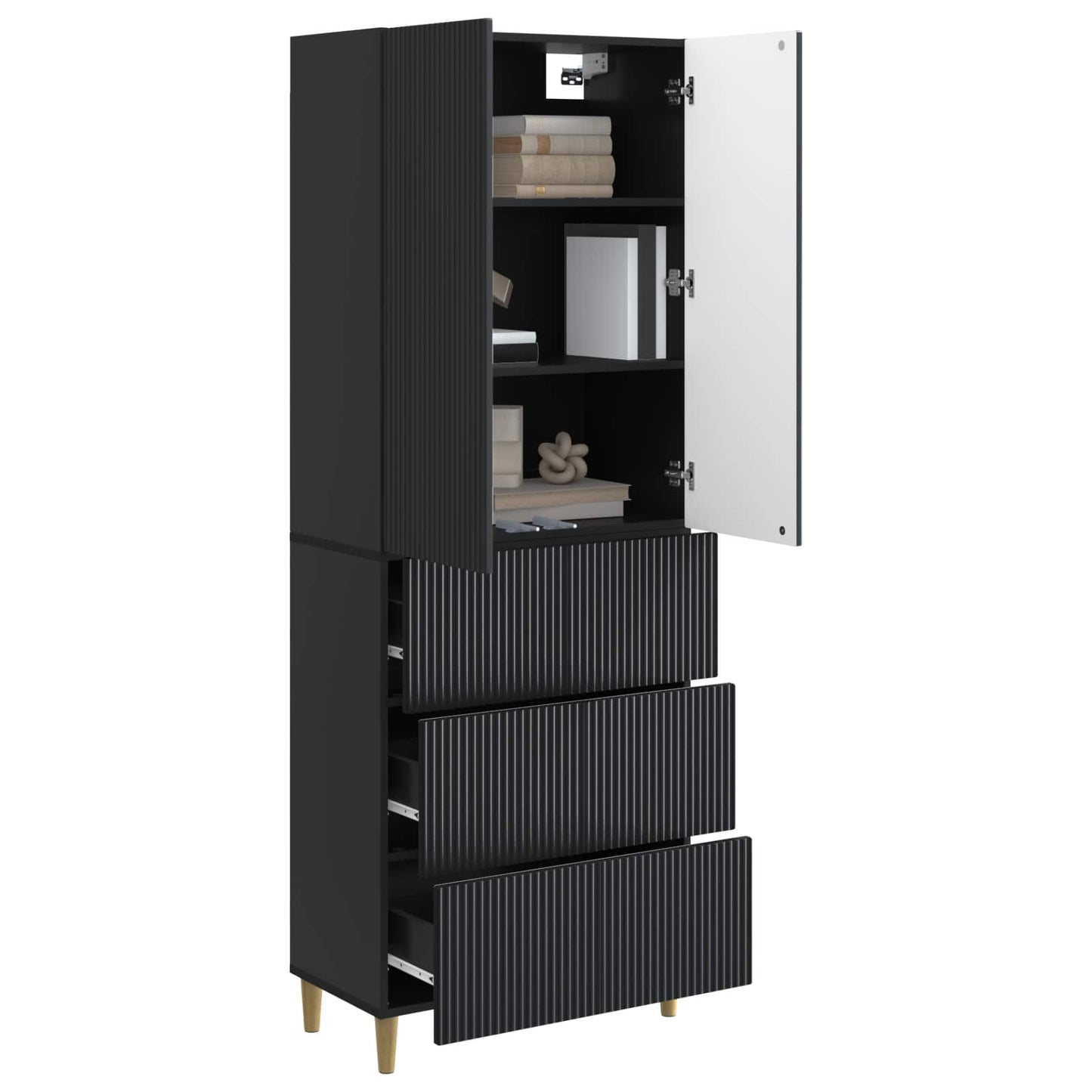 vidaXL Cabinet Set 2 pcs 66 x 34.5 x 90 cm Engineered Wood
