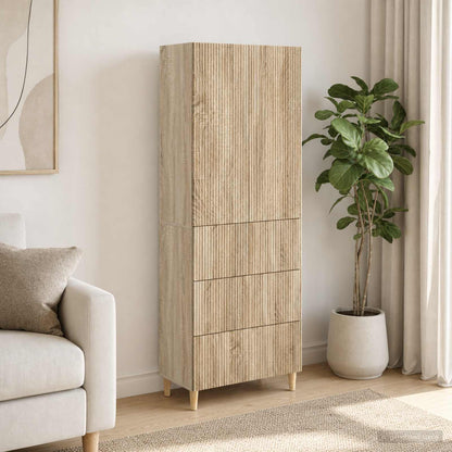 vidaXL Cabinet Set 2 pcs Sonoma Oak Engineered Wood