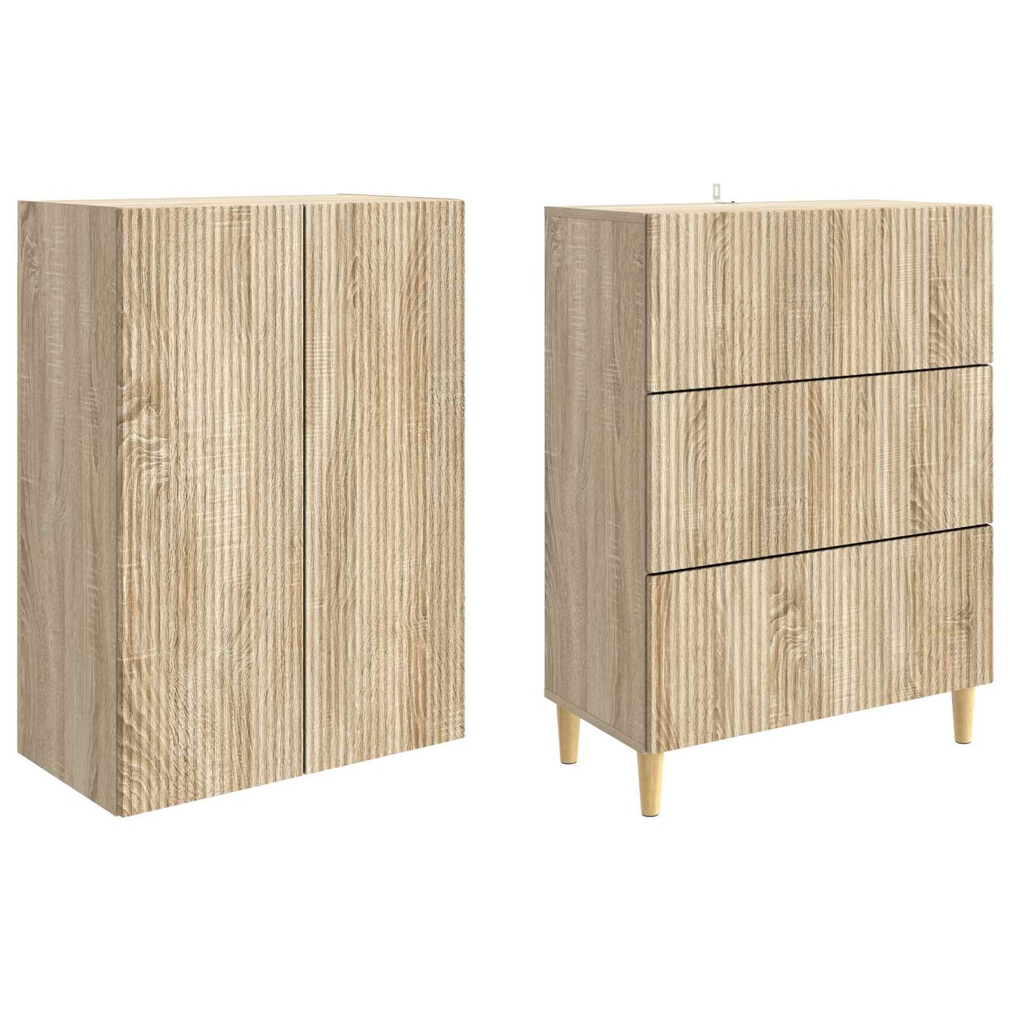 vidaXL Cabinet Set 2 pcs Sonoma Oak Engineered Wood