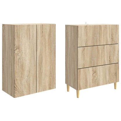 vidaXL Cabinet Set 2 pcs Sonoma Oak Engineered Wood