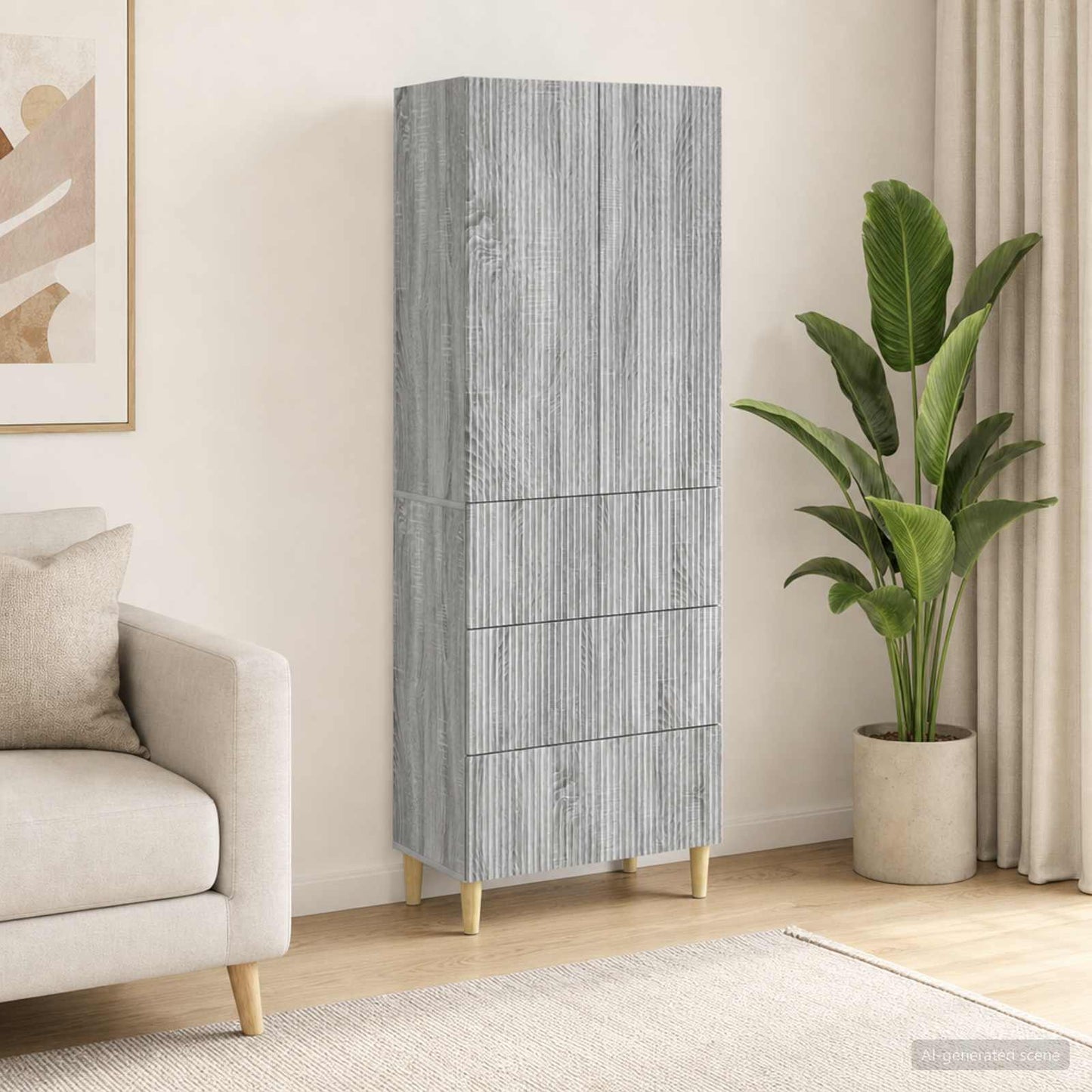 vidaXL Cabinet Set 2 pcs Engineered Wood