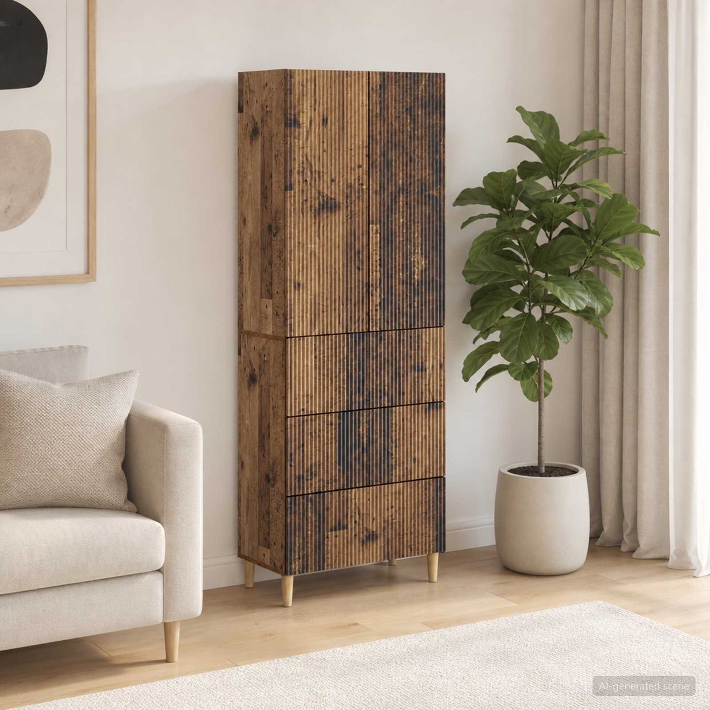 vidaXL Cabinet Set 2 pcs Engineered Wood