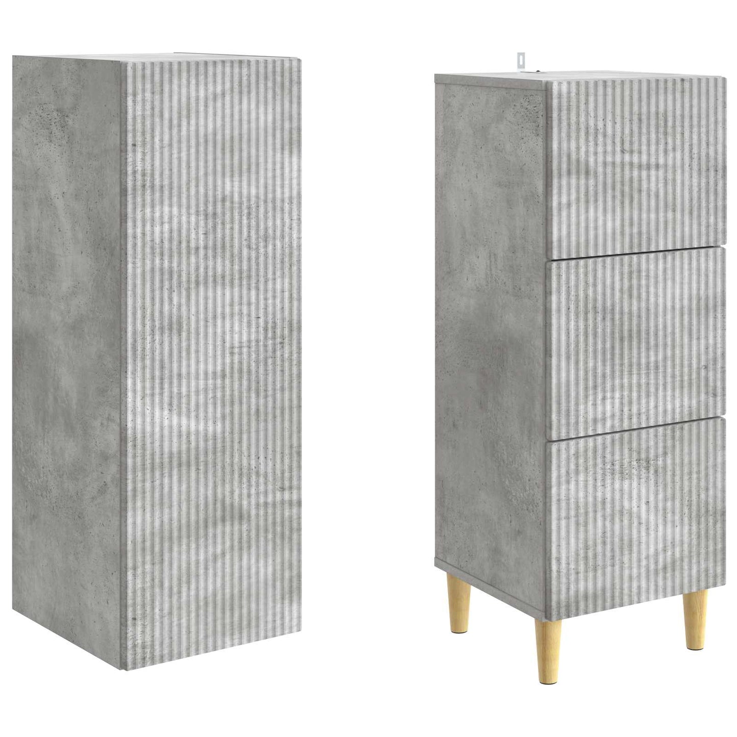 vidaXL Cabinet Set 2 pcs 33 x 34.5 x 90 cm Engineered Wood