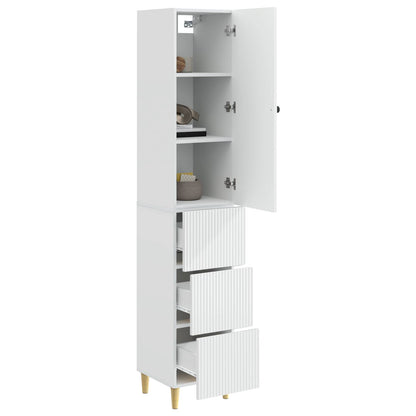 vidaXL Cabinet Set 2 pcs High Gloss White Engineered Wood